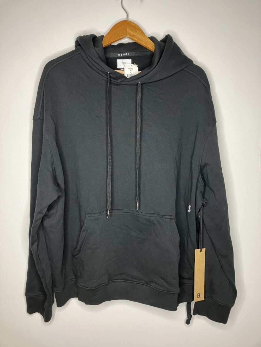 Ksubi 4 X 4 Biggie Hoodie Jet Black Men's XL Pullover Sweatshirt NWT